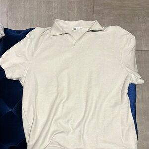 Zara Cream Polo Shirt Classic Design